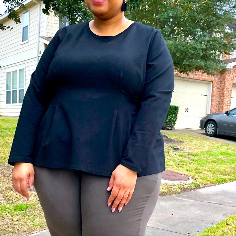 Long Sleeve Peplum Top